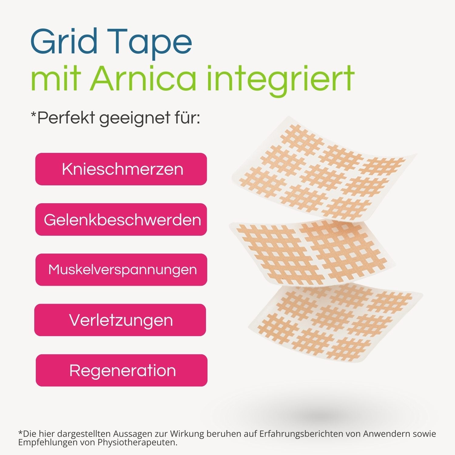 Gitterpflaster für Knie, Fuß & Hüfte – Vorteile