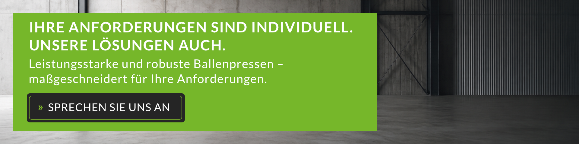 Ballenpressen maßgeschneidert für individuelle Anforderungen