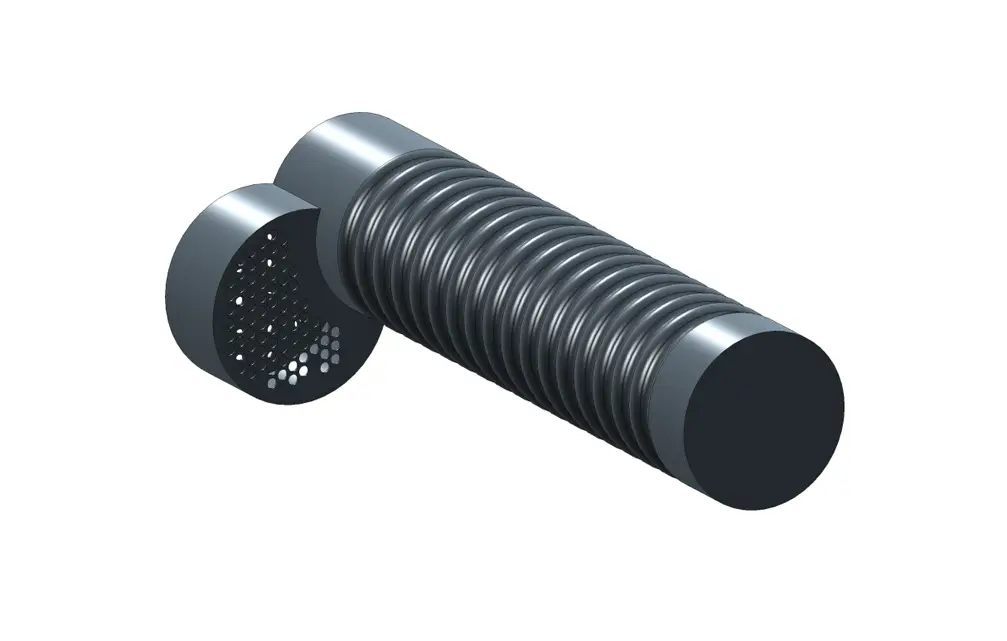 Corrugated furnace tube