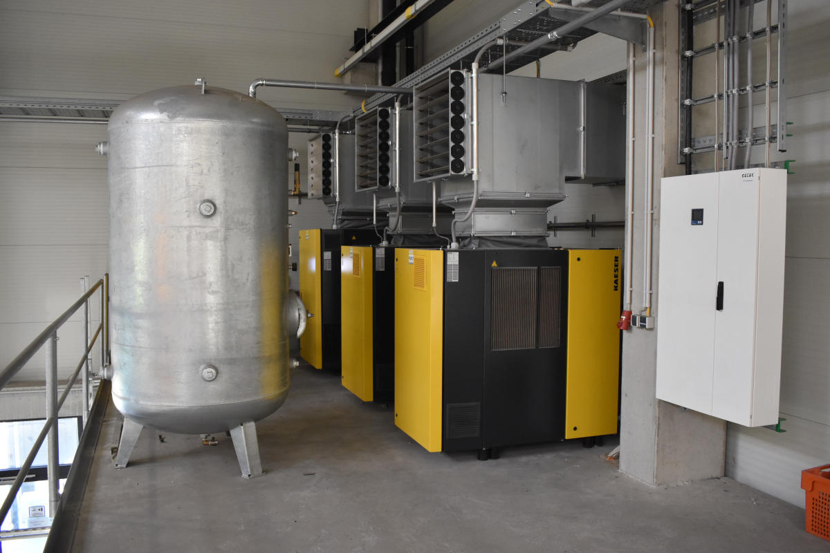 Druckluftstation im Maschinenbaubetrieb