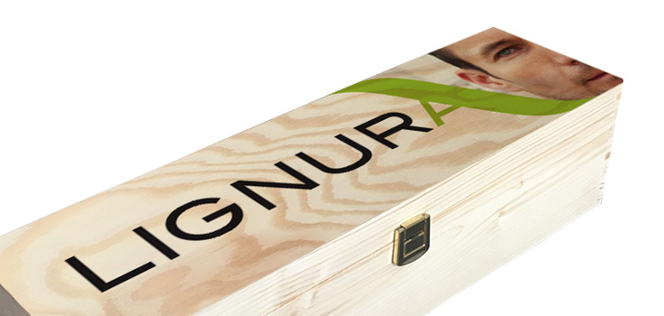 LiGNURA veredeltes Holzbox-Produkt