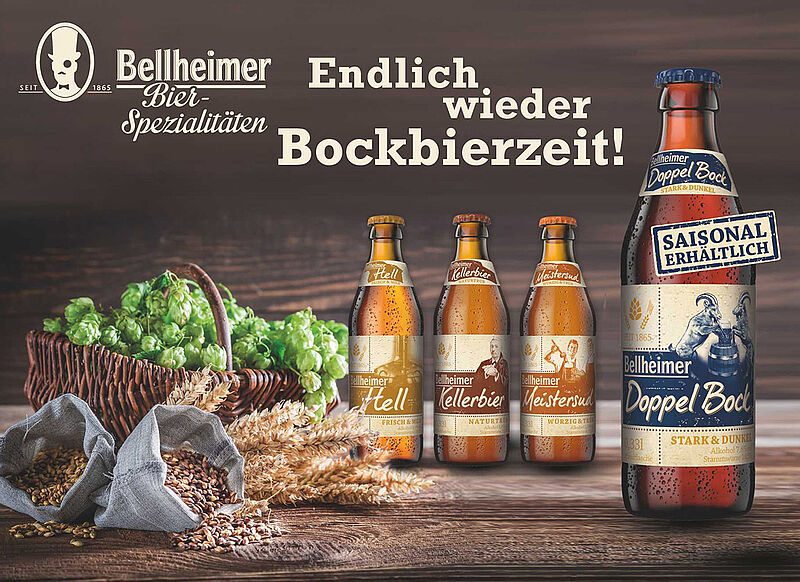 Bellheimer Biere mit Hopfen und Malz