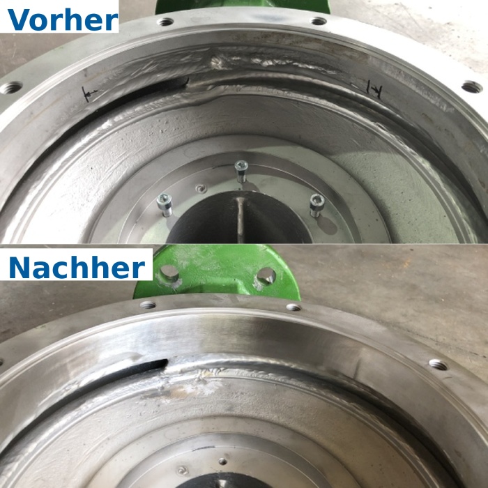 Gehäuse – Laser Cladding – Vorher-Nachher