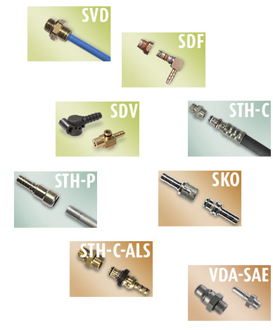 Produktmosaik Stecksysteme und Verschraubungen
