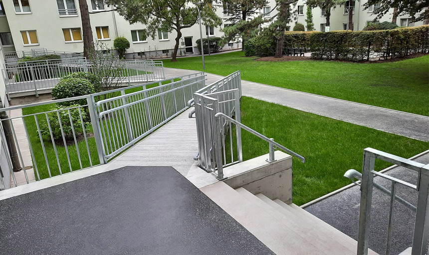 Stiegen, Geländer, Überdachungen