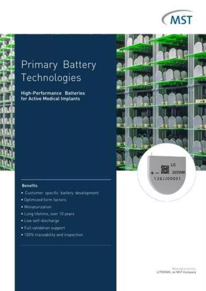 Primary batteries for active implants