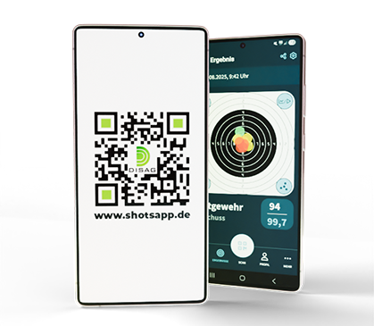 DISAG ShotsApp mit QR-Code-Ergebnisübertragung