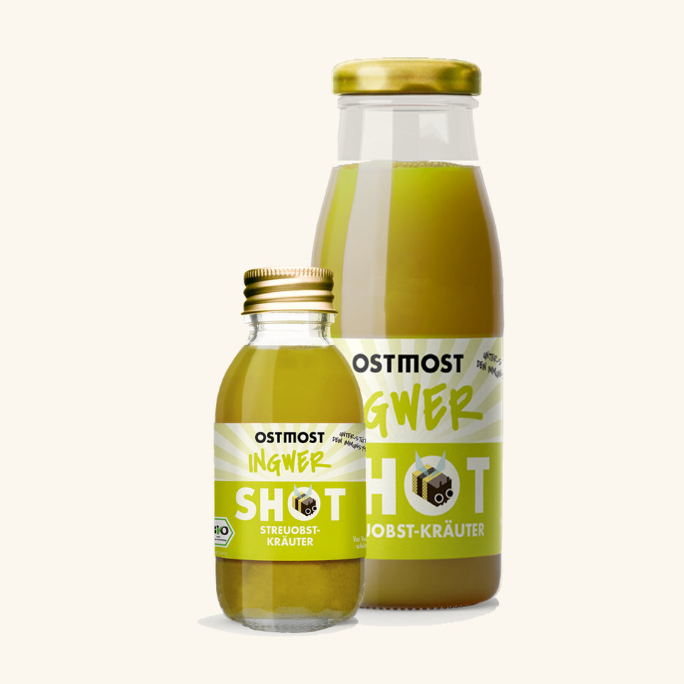 Ingwer Shot Streuobst Kräuter