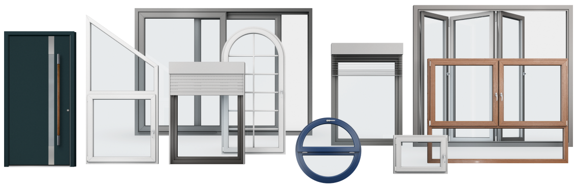 Produktportfolio Fenster, Türen, Rollläden