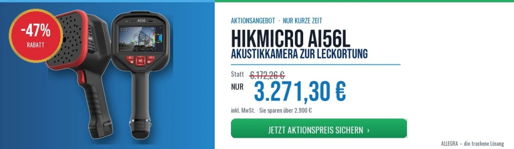 Leckortung mit Akustikkamera (Banner)