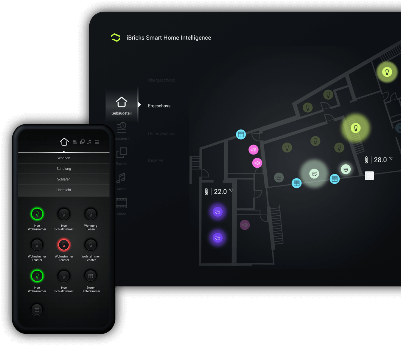 iBricks App-Oberfläche