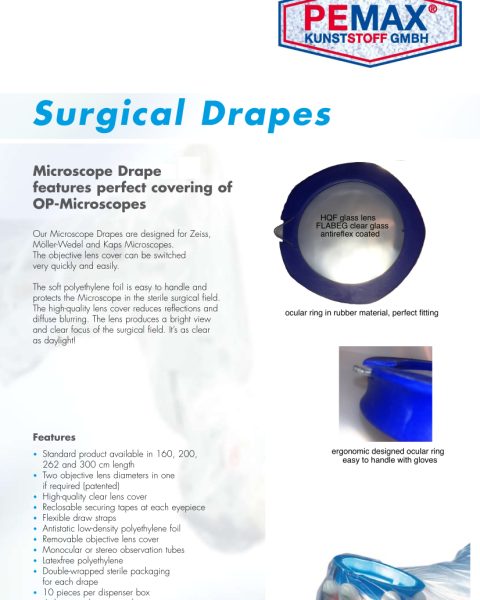Microscope cover (microscope drape) with ocular ring