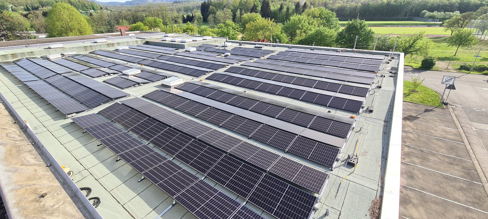 PV-Anlage auf dem Werksdach Frickenhausen