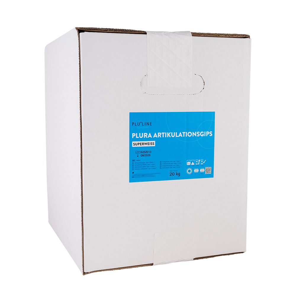 Plura Artikulationsgips, 20-kg-Karton