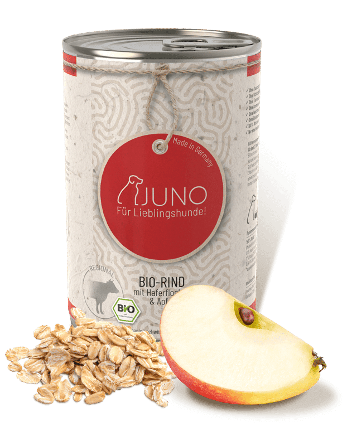 BIO-RIND mit Bio-Haferflocken und Bio-Apfel