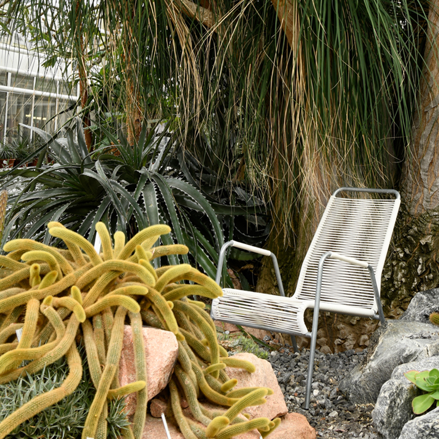 Gartenstuhl Stella, verzinkter Stahl mit Fiberglas-Schale