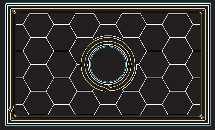 Gedrucktes Bauteil mit Hexagon-Infill-Struktur