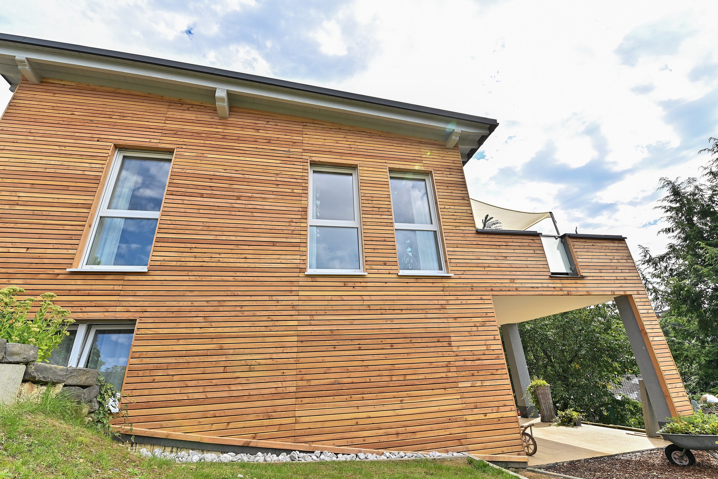 Fassadenverkleidung aus heimischem Nadelholz