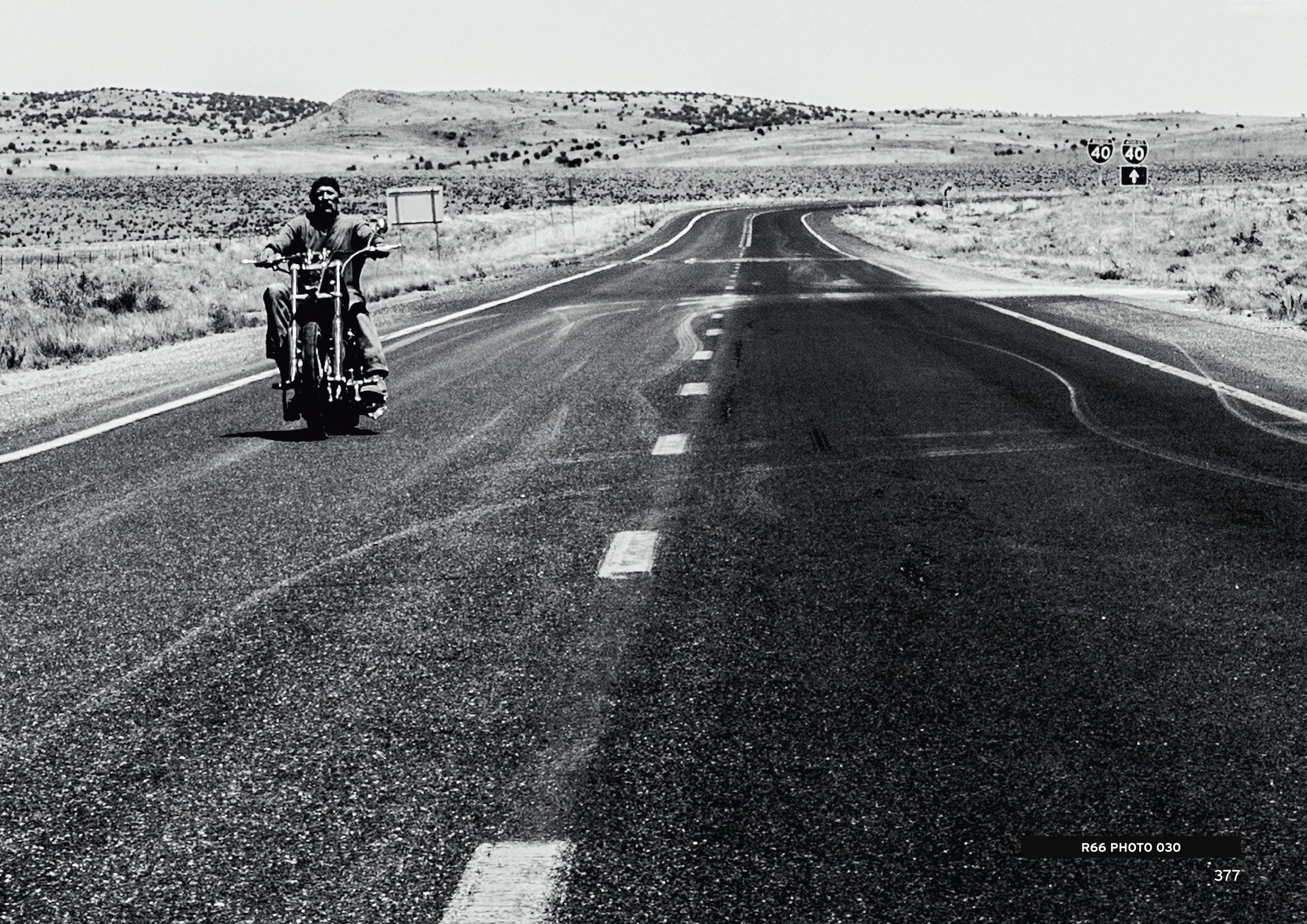 Motorradfahrer auf der Route 66