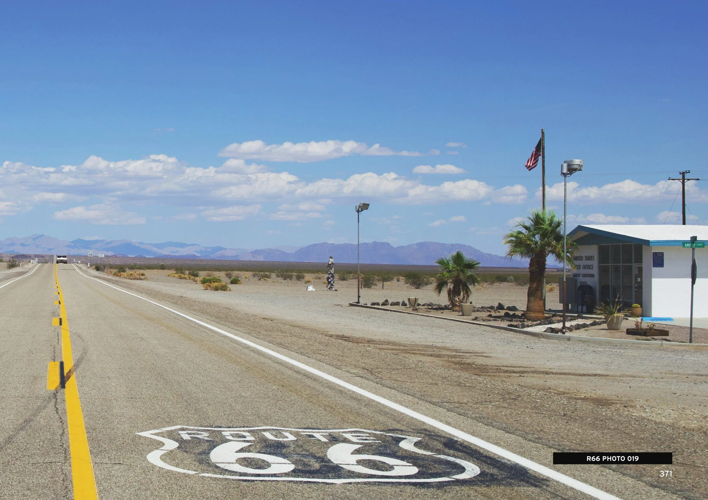 Route-66-Schild auf dem Highway