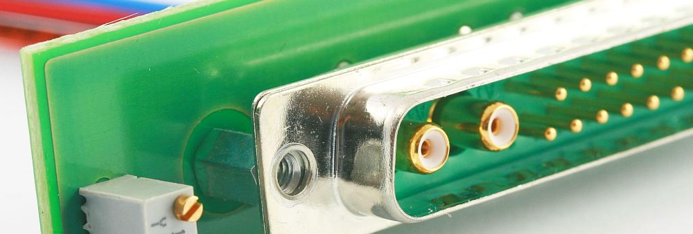 Detail einer verarbeiteten Leiterplatte