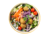 Salatmahlzeit mit Falafel