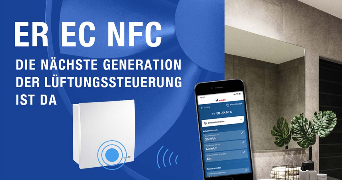 Lüftungssteuerung MAICO ER EC mit NFC
