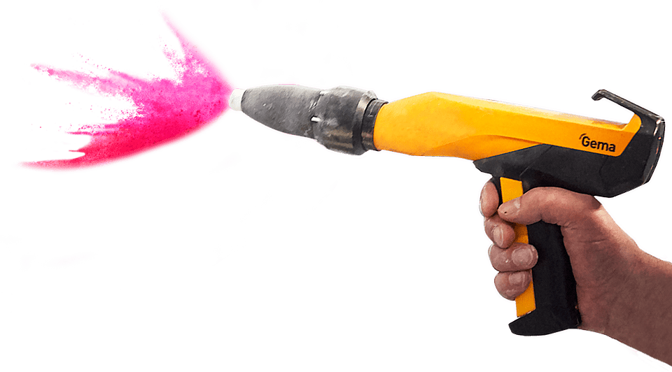 Powder coating gun
