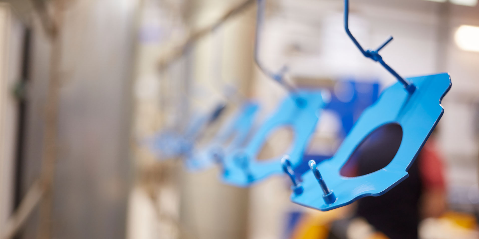 Powder-coated metal parts