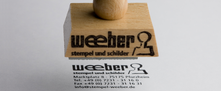 Stempel und Schilder von Weeber