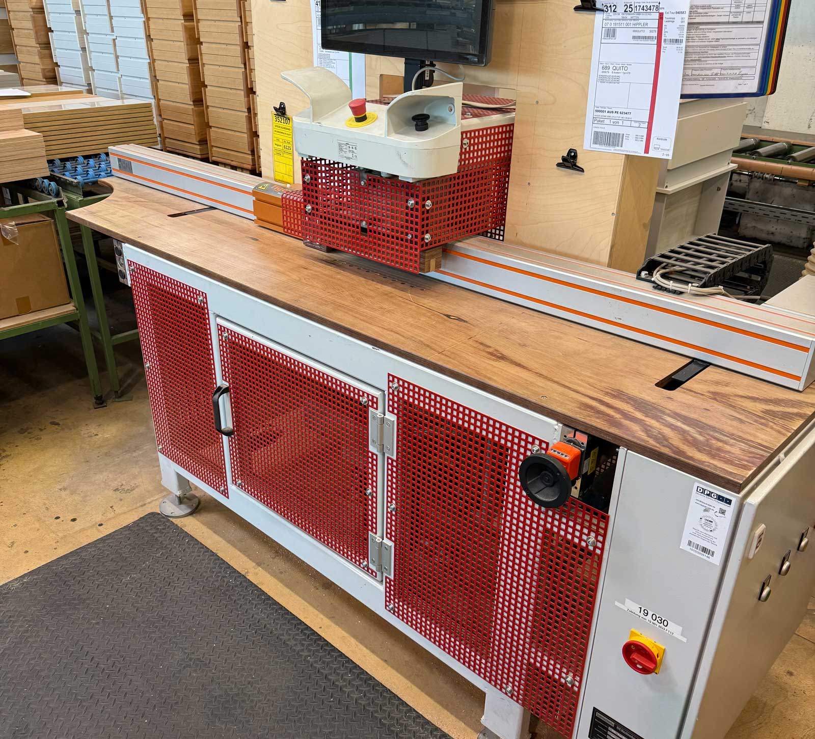 Panel drilling machine