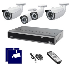 DVR Full-HD Videorecorder-Set mit Netzwerk-/Internetzugriff