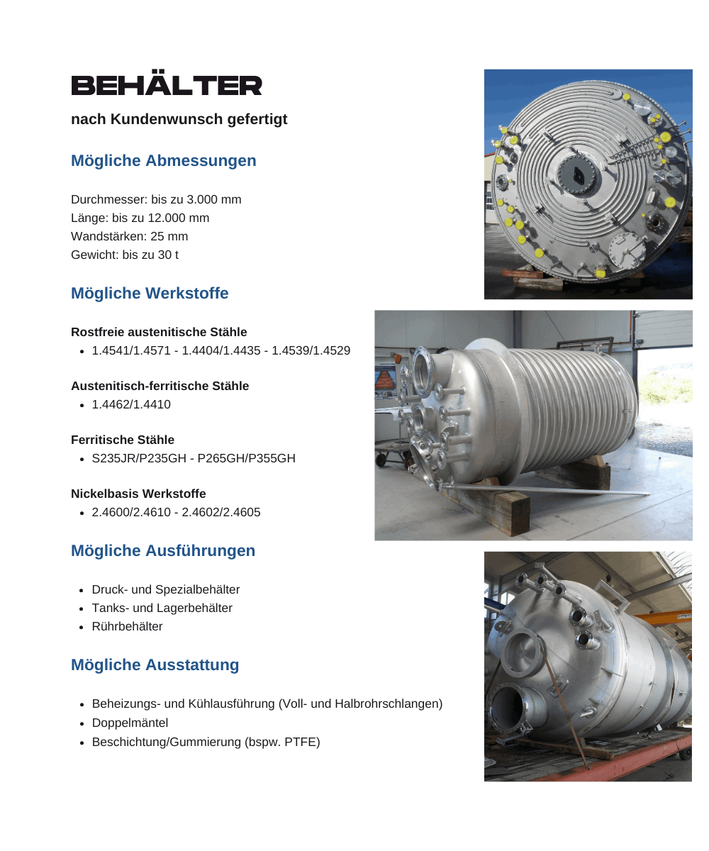 Behälter – Fertigung K. Ley
