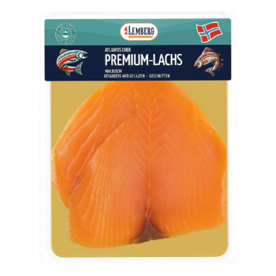 Norwegischer Lachs, mild gesalzen, 100g