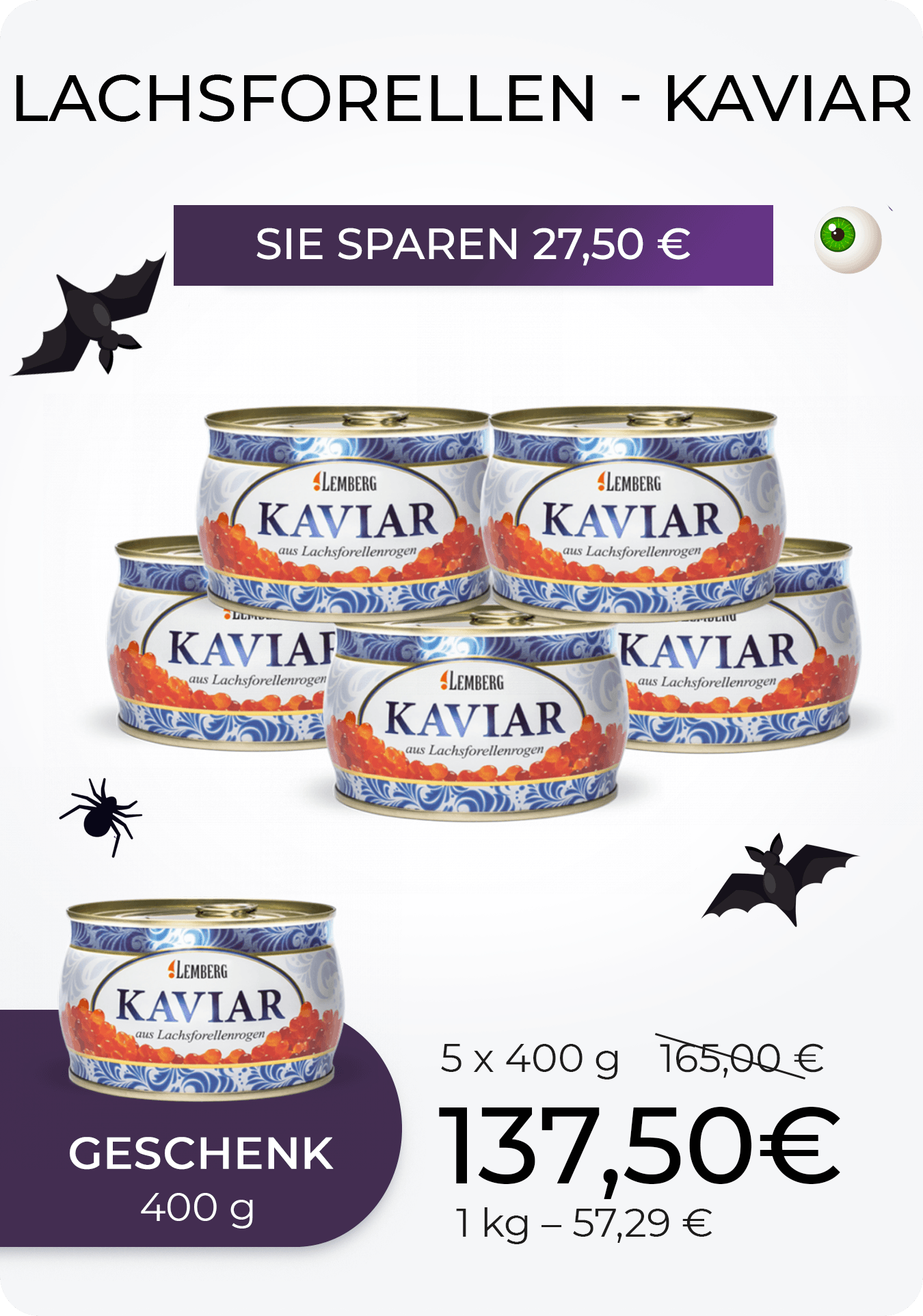Lachsforellen-Kaviar