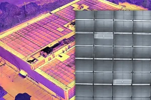 Infrarotaufnahme defekter PV-Module