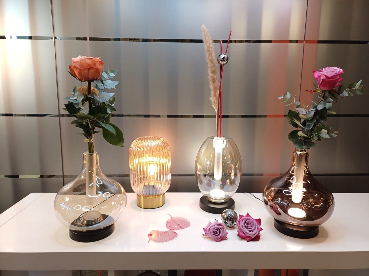 Illuminated designer vases