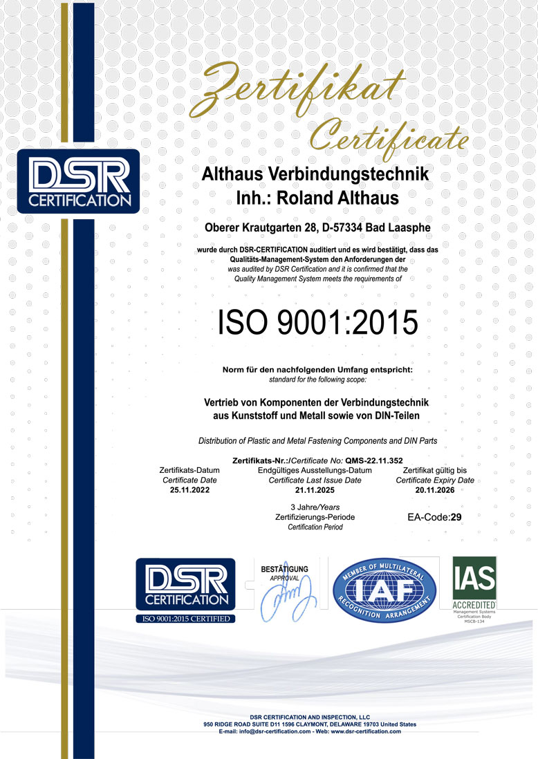 Althaus VT – Fertigung