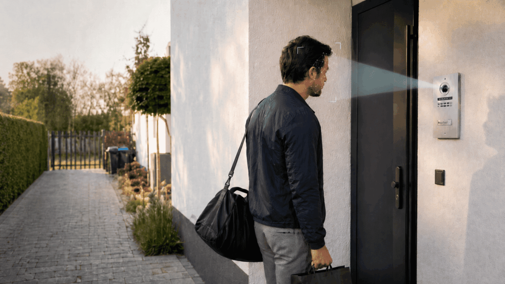 Türsprechanlage mit Gesichtserkennung