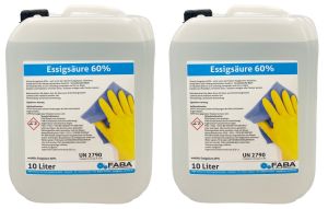 Essigsäure 60 % 2 x 10 L