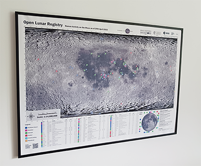 Educational Moon Map (gedruckt, A1)