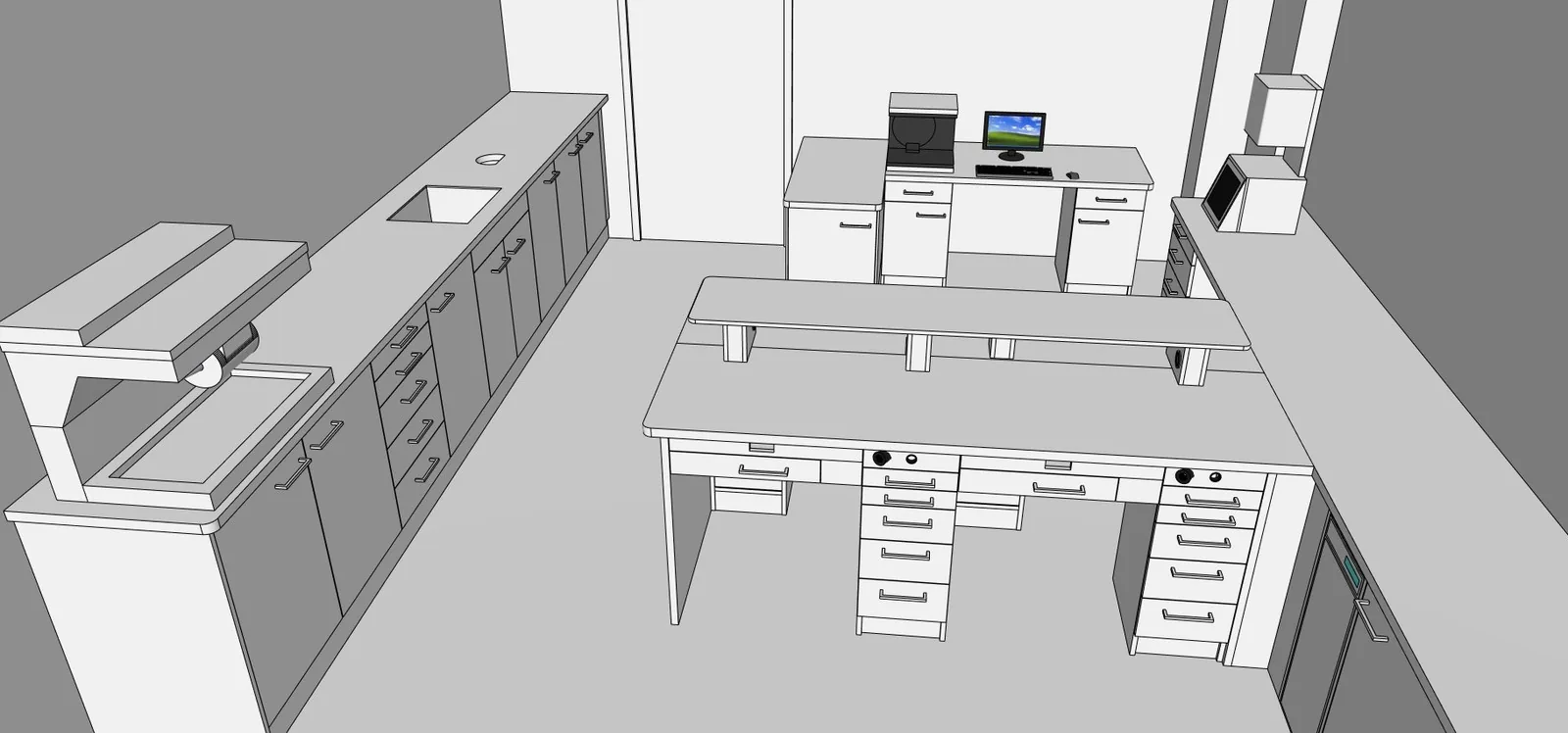 3D-Planungsentwurf eines Dentallabors