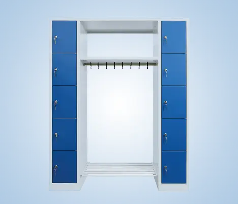 Garderobe mit Schließfächern