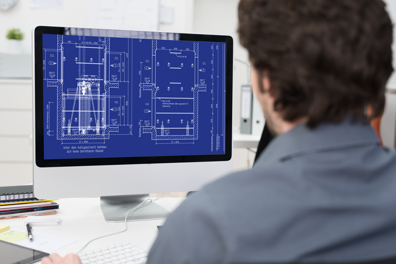 Aufzugsanlage Terra Vulcania im Industriedesign