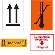 Versandgut- und Verpackungsetiketten