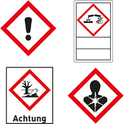 GHS-Gefahrstoffetiketten