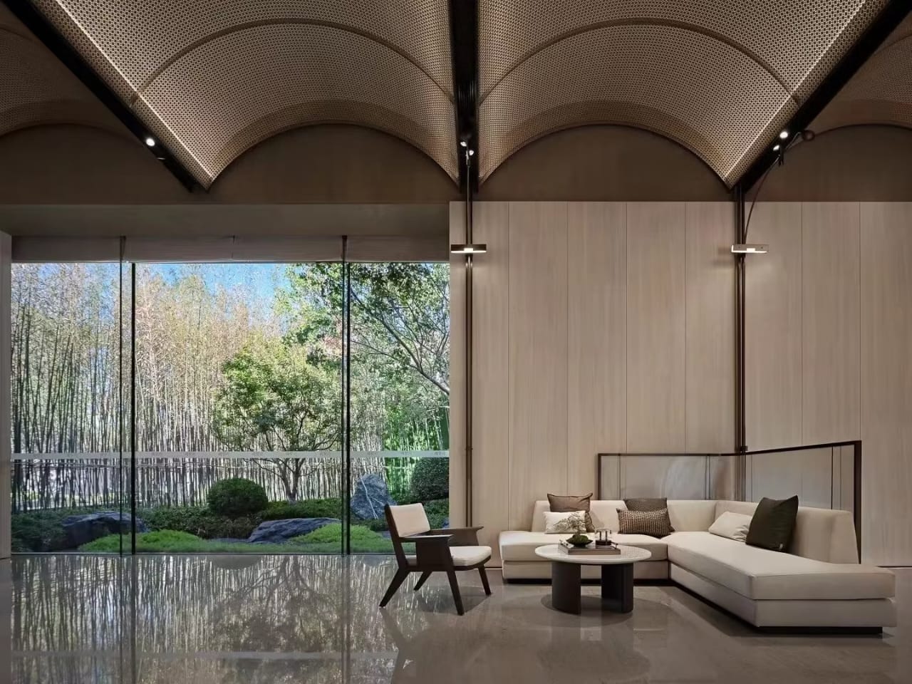 Quartzite tiles and slabs for interior fit-out