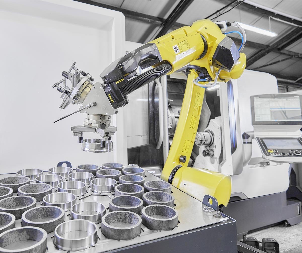 Drehen mit Roboterarm