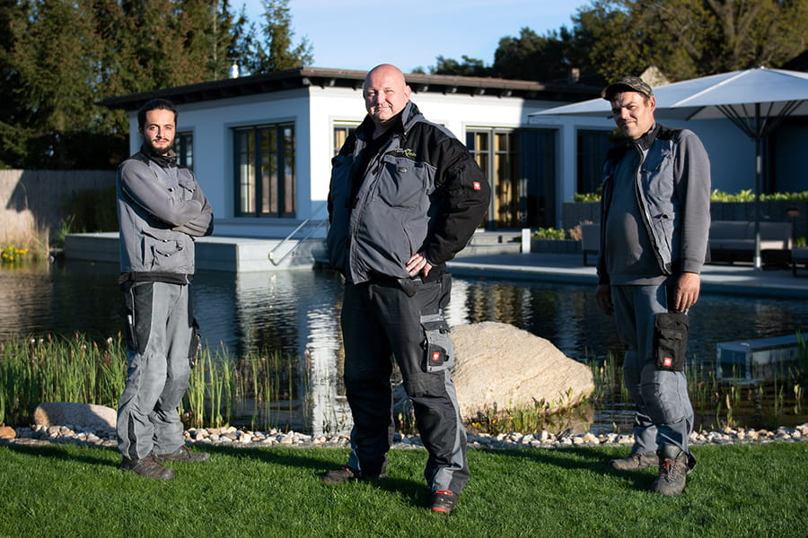 Das Team von Licht von Klein bei einem Außenprojekt