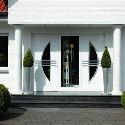 Außentüren aus Holz, Kunststoff oder Aluminium